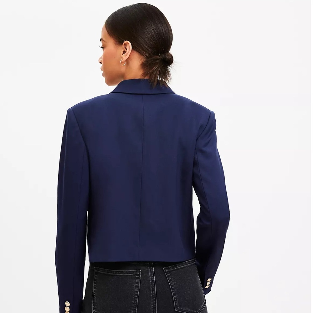 LOFT Petite Modern Double Breasted Blazer - Picture 11 of 12
